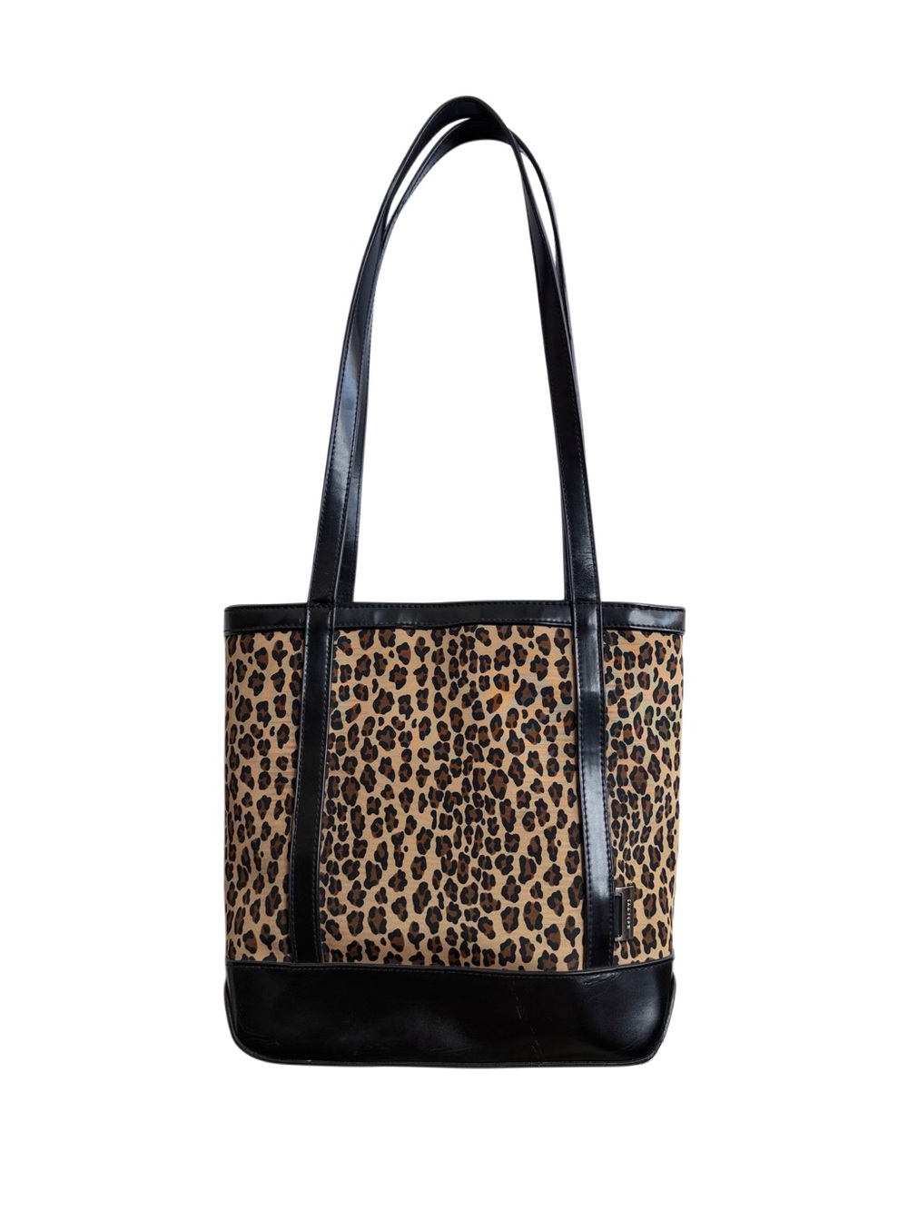 2000s Rosetti Leopard Print Tote with Black Trim